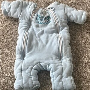 Infant Cozy Blue Sleepsuit